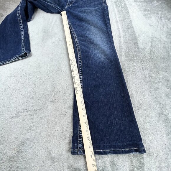 Silver Jeans Womens 31x30 Suki Surplus Boot Denim Blue Light Flap Pockets Pants - Picture 5 of 13